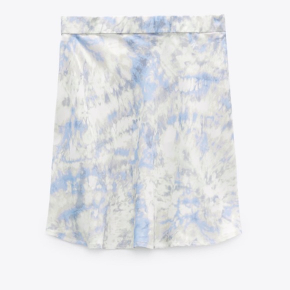 Zara Tie Dye Silky Mini Skirt NWT - Picture 1 of 3